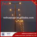 Q235,Q345,SS400,GR50,S235 steel outdoor lamp post and street lighting pole with single arm and double arm